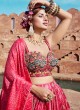 Pink Designer A Line Lehenga Choli